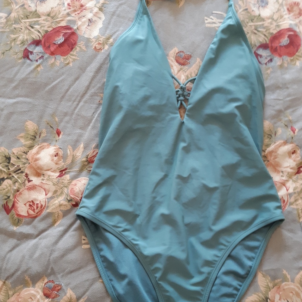 One piece sage green swimsuit